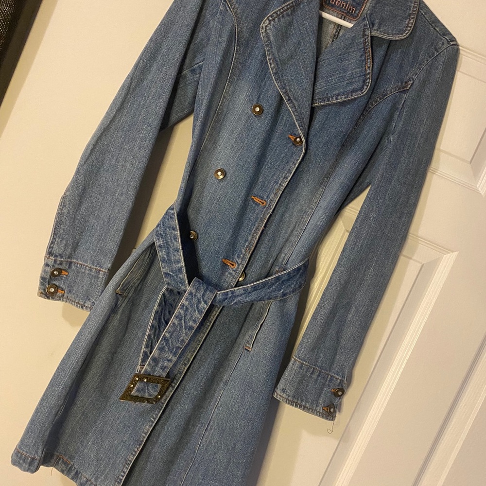 Blue jeans long jacket